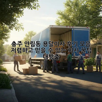 충주 안림동 용달이사 후기 모음: 저렴하고 믿을 수 있는 이사, 꿀팁 대방출! 🚚✨